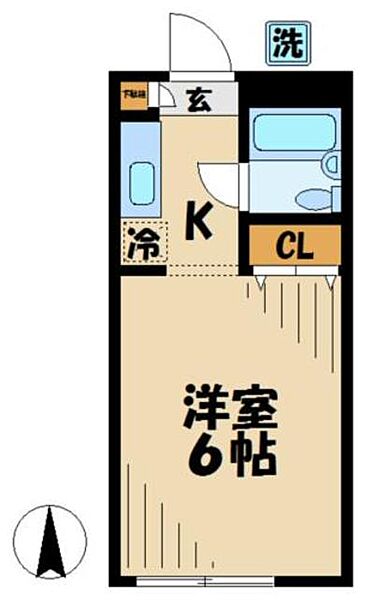 パークサイドハイツ 105｜東京都八王子市大塚(賃貸アパート1K・1階・17.01㎡)の写真 その2