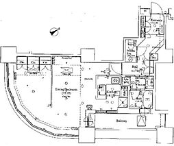東京ツインパークスライトウイング 9階ワンルームの間取り