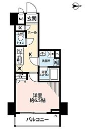 プレール・ドゥーク文京湯島 1Kの間取図画像