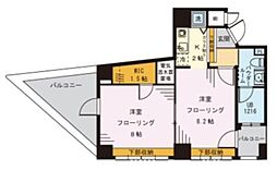 コンフォート東新宿 3階1LDKの間取り