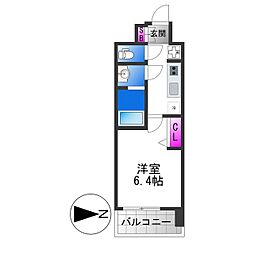 ブランシエスタ森ノ宮 1Kの間取図画像