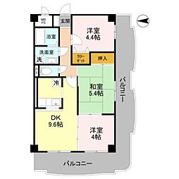 ベルファーレヤブウチ 3DKの間取図画像