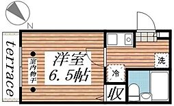 クラヴィエ 1Kの間取図画像