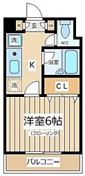 サン・パラッツオ弐番館 1Kの間取図画像