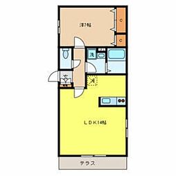 ファインコートS 1階1LDKの間取り