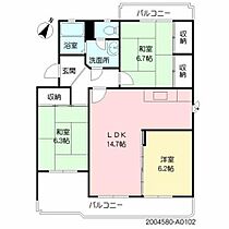 グランピア水上I棟 A0102 ｜ 熊本県熊本市中央区帯山９丁目1-44（賃貸アパート3LDK・1階・74.36㎡） その2