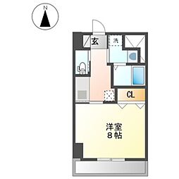 JR阪和線 和歌山駅 徒歩9分の賃貸マンション 4階1Kの間取り