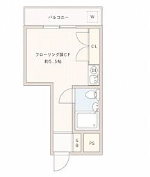 ソアール幡ヶ谷 ワンルームの間取図画像
