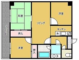 ライオンズマンション西公園第6 301 ｜ 福岡県福岡市中央区荒戸１丁目7-14（賃貸マンション3LDK・3階・60.48㎡） その2