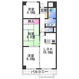サンシティ広瀬 3LDKの間取図画像
