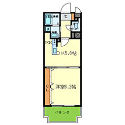 Osaka Metro長堀鶴見緑地線 横堤駅 徒歩7分の賃貸アパート 3階1DKの間取り