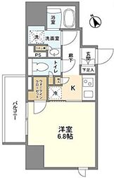 シェフルール新御徒町2 11階1Kの間取り