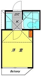 マイシルク 2階1Kの間取り