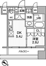 nidoSUGAMO 1DKの間取図画像