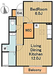 アーク 1階1LDKの間取り