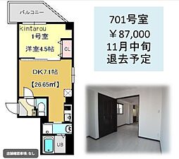金太郎Hills201 1DKの間取図画像