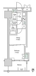 ブルックサイドレジデンス木場 2Kの間取図画像