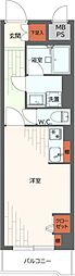 ライオンズガーデン新宿 ワンルームの間取図画像