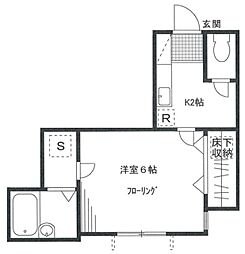 ストロイエ 1階1Kの間取り