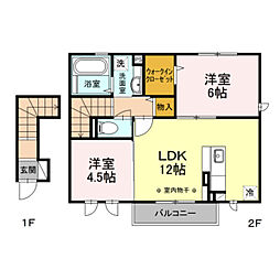 間取図画像 2LDK