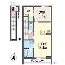 グランデＢ B202 ｜ 宮城県黒川郡大和町吉岡東２丁目6-6（賃貸アパート1LDK・2階・62.38㎡） その2