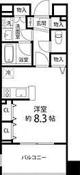 グレイスコート志村三丁目 ワンルームの間取図画像