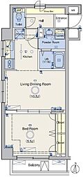 レナトゥス四谷 1LDKの間取図画像
