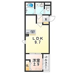 Fstyle東大阪本庄1号館 1LDKの間取図画像