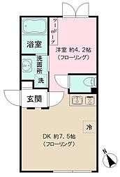 LAPiS中野坂上2 1DKの間取図画像