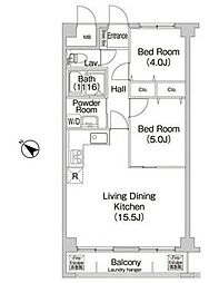 COMFORIAたまプラーザ 2LDKの間取図画像