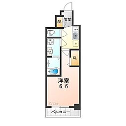 JR東海道・山陽本線 岸辺駅 徒歩3分の賃貸マンション 9階1Kの間取り