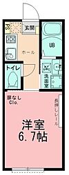 クレスタ鴨居 1Kの間取図画像