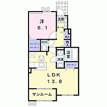 エスポワール　リアン　Ｂ 104 ｜ 福岡県久留米市東合川７丁目5-6（賃貸アパート1LDK・1階・54.18㎡） その2