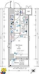 アンベリール西川口弐番館 1Kの間取図画像