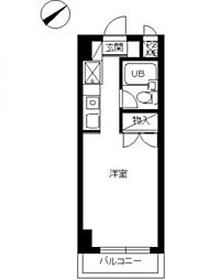 スカイコート和光 ワンルームの間取図画像