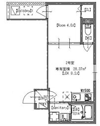 ＧＲＡＮＤ ＢＥＡＲ 3階1LDKの間取り
