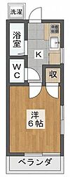 ナゴヤハイツ 1Kの間取図画像