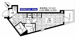 グランドコンシェルジュ用賀アジールコート 1Kの間取図画像