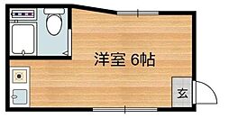 チェリーコーポ ワンルームの間取図画像