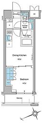 ルフォンプログレ中野坂上 1DKの間取図画像