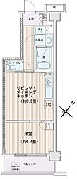 エスティメゾン豊洲レジデンスB棟 1DKの間取図画像