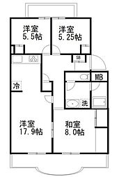 21ヴィレッジ 3階3LDKの間取り