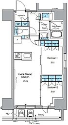 ルフォンプログレ上野御徒町 11階2LDKの間取り