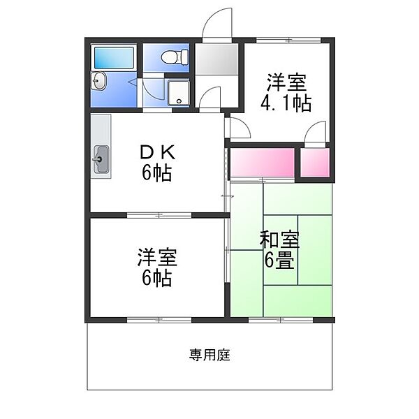 ルネパーク岸和田 ｜大阪府岸和田市西之内町(賃貸アパート3DK・1階・45.80㎡)の写真 その2