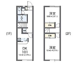 レオパレスマロンコート 2DKの間取図画像