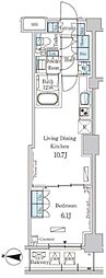 パークアクシス押上サウス 1LDKの間取図画像