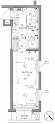 ヴォーガコルテ蒲田南 1Kの間取図画像