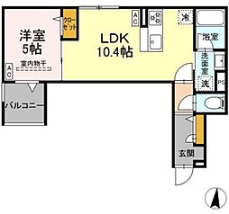 セレスティア東小岩II 1LDKの間取図画像