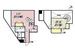 HF目黒レジデンス 1LDKの間取図画像