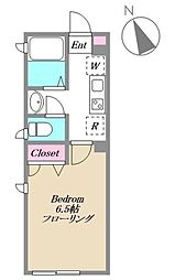 ホワイトモード 1階1Kの間取り